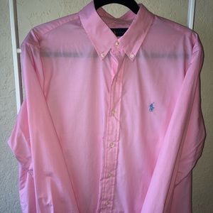 Pink Ralph Lauren Dress Shirt - Large